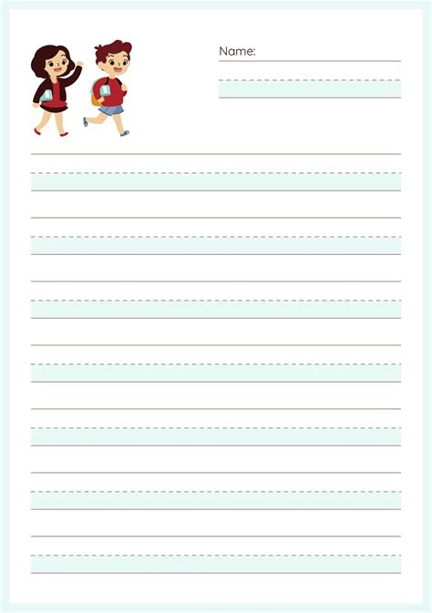 1st Grade Writing Paper Printable Printablee