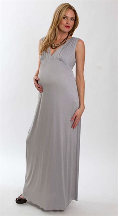 Everly Grey Maternity Jill Maxi Dress Introduced This Gray Maxi