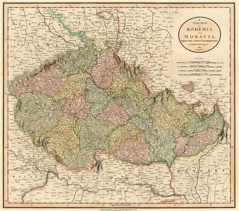 John Cary A New Map Of Bohemia Or Moravia From The Latest