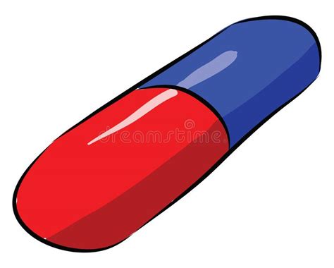 Red And Blue Medicine Capsule Stock Vector Illustration Of Halves