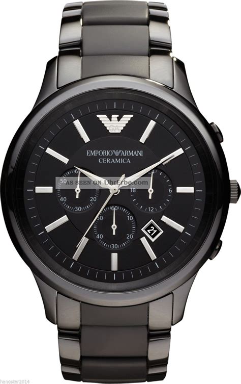 10 uhr matt schwarz produkte im preisvergleich. Emporio Armani Herren Uhr Xl Ar1451 Ceramica Chronograph ...