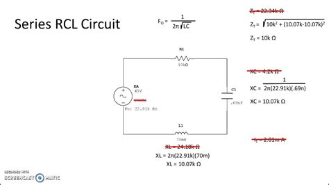 Series RCL Circuit Resonance YouTube
