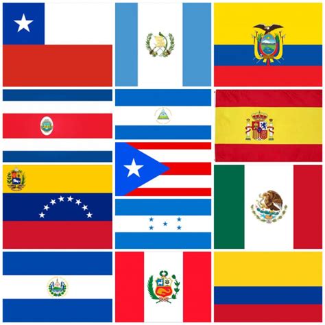Printable Hispanic Flags