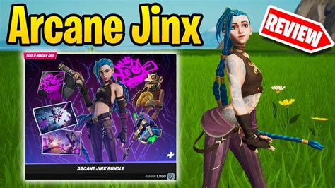 Arcane Jinx Skin Gameplay Review In Fortnite League Of Legends Outfit Youtube