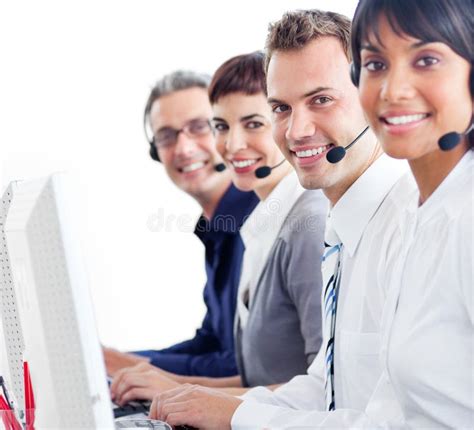 Smiling Customer Service Stock Image Image Of Computer 6535993