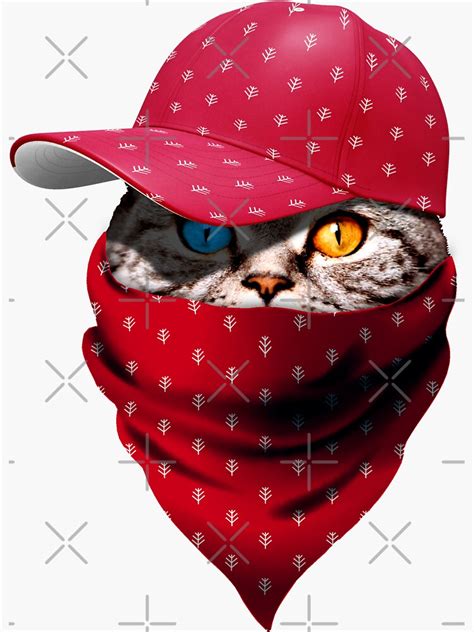 Cool Funny Gangster Cat T Shirt With Christmas Cappi And Bandana