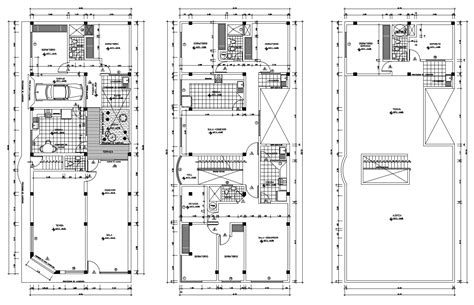 Download Free Double Storey House Design In Autocad File Cadbull
