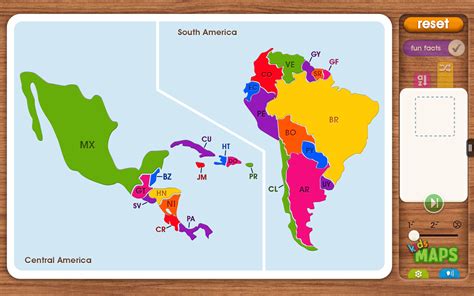 Kids Maps Latin America Map Puzzle Game Kindle Tablet Edition