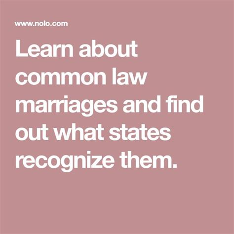 Learn About Common Law Marriages And Find Out What States Recognize Them Common Law Marriage