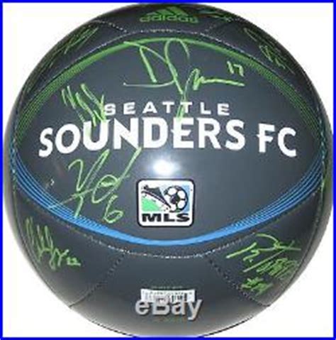 Seattle Sounders Team Signed Autographed Logo Soccer Ball Coa With Proof Signed