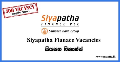 Open hot vacancies for merchant, offshore, cruise and other maritime sectors for all positions. Recovery Executives / Assistants Vacancies - Siyapatha ...