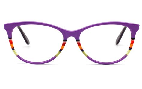Colorful Eyeglasses Frames Purple Strp