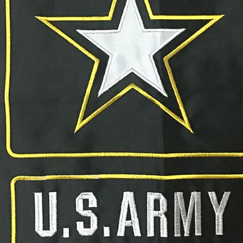 12x18 Us Army Garden Flag Embroidered Nylon Double Sided W Sleeve Star
