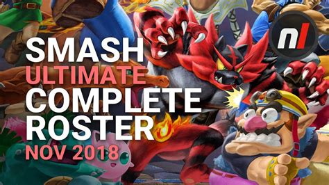 Super Smash Bros Ultimate Complete Character Roster Youtube