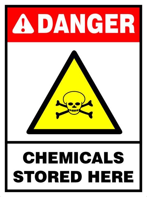 Danger Chemicals Stored Here Safety Sign Dan021 Safety Sign Online