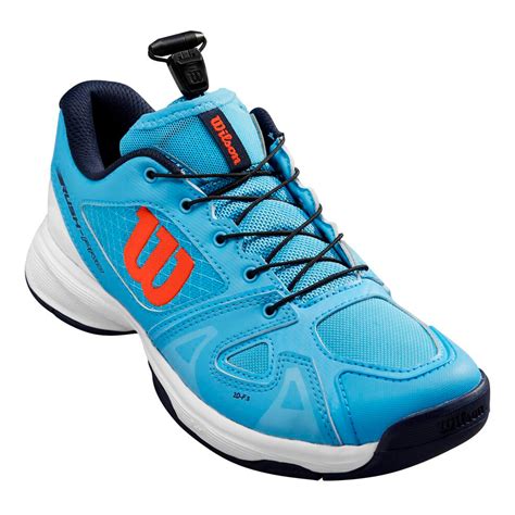 wilson rush pro ql chaussures toutes surfaces enfants bleu blanc acheter en ligne tennis point