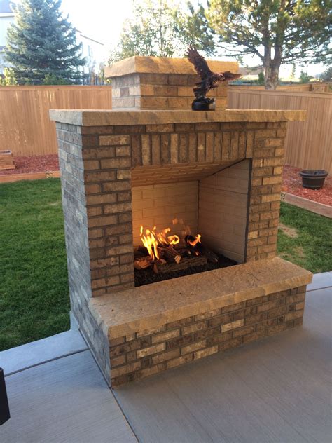 Modern Outdoor Fireplace On Concrete Patio Outdoor Fireplace Patio
