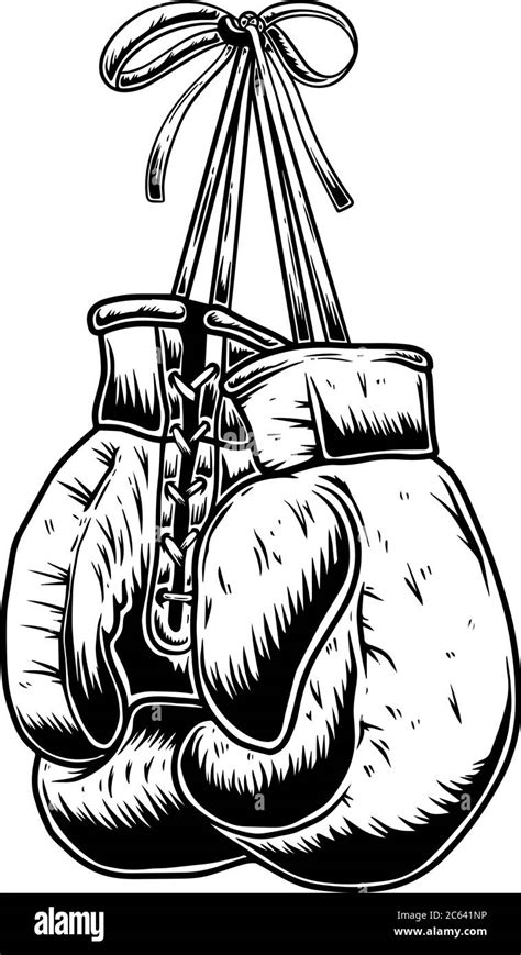 Illustration Of Boxing Gloves On White Background Design Element For