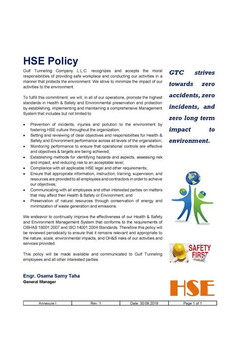 Hse Policy Gulf Tunneling