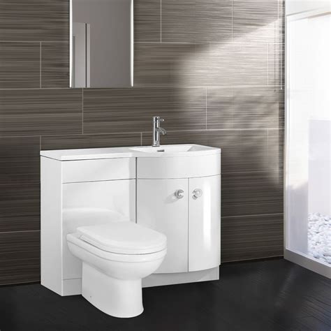 Buy vanity bathroom suites and get the best deals at the lowest prices on ebay! Dene 1100 mm P Shape WC Bathroom RH Vanity Suite White ...