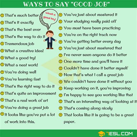 Good Job Synonym 99 Ways To Say GOOD JOB In English Efortless English