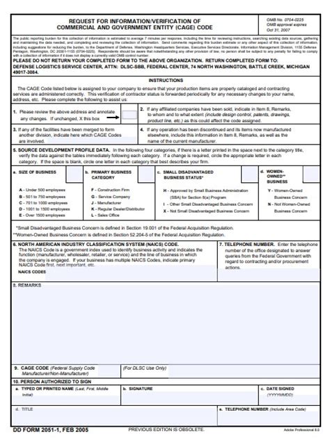 Download Dd 2051 1 Fillable Form