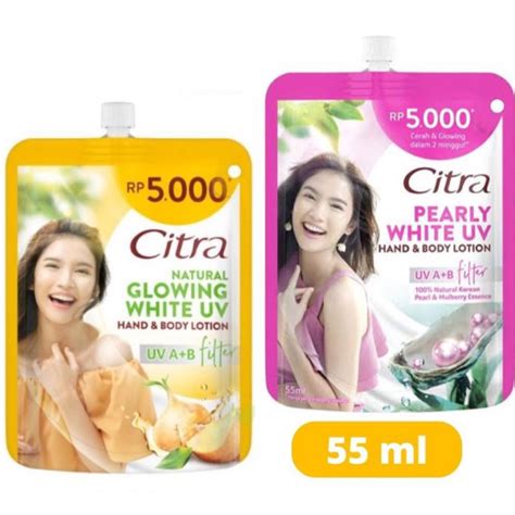 Jual Citra Hand And Body Lotion Pearly White Uv Natural Glowing White Uv