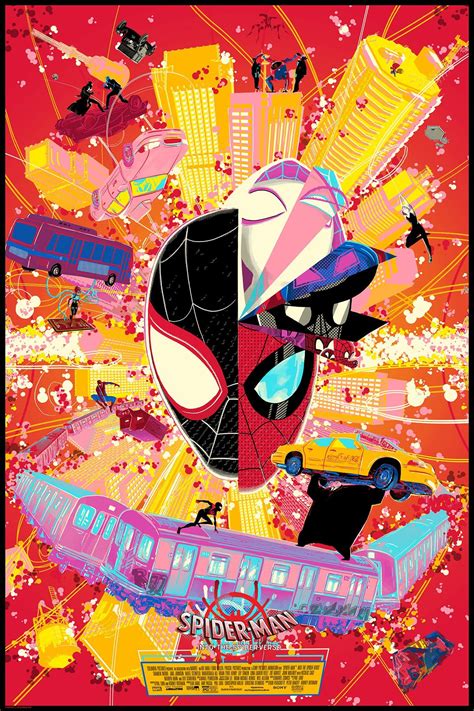 Spider Movie Poster Man Into The Spider Verse 2018 Décoration Etsy Canada
