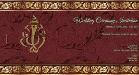 The design of this type of invitation include floral borderlines and overlays. Free Online Wedding-India Invitation