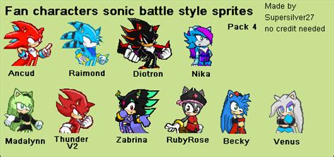 Fan Characters Sonic Battle Style Pack 4 By Baysenahiru427 On Deviantart