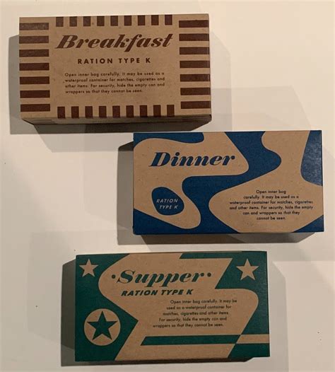 Complete Edible Usa K Rations Wwii Reproduction Morale Version