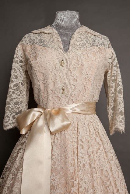 A Guide To Vintage Lace Wedding Dresses Part 1 Pastel And Coloured