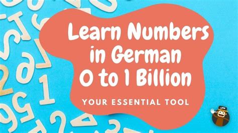 Numbers In German From 0 To 1 Billion Essential List Ling App