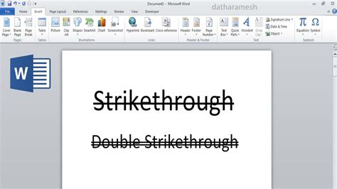 How To Add Strikethrough And Double Strikethrough To Text In Ms Word 2020