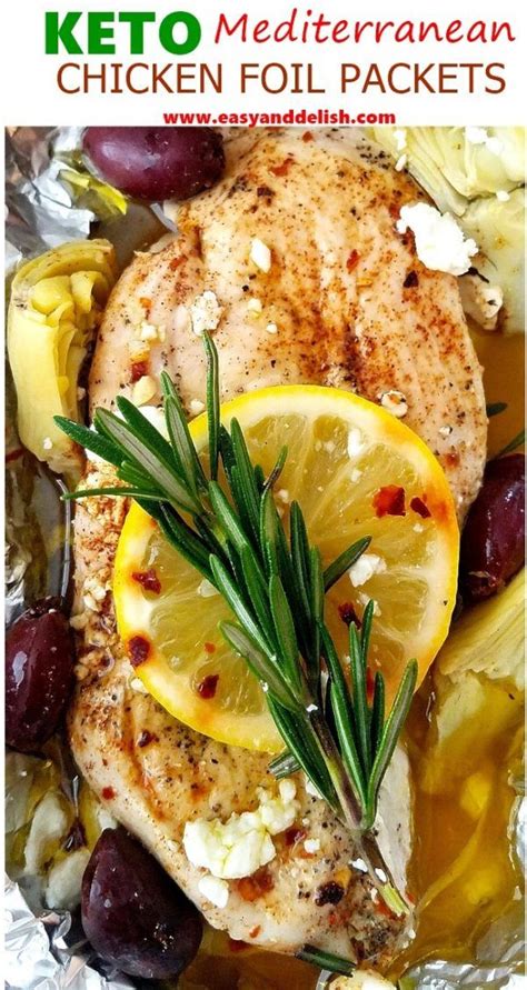 Prepare 6 large sheets of heavy duty aluminum foil and spray with olive oil cooking spray. Easy Keto Mediterranean Chicken Foil Packets | Recipe ...