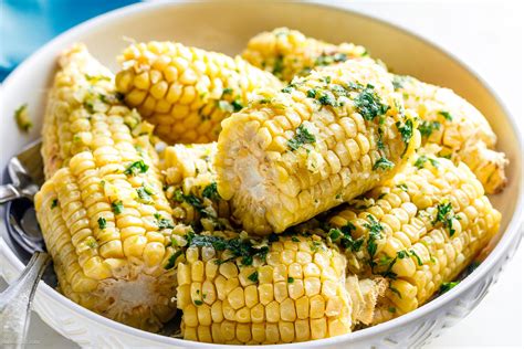 Baked Corn on the Cob Recipe - Baked Corn Recipe with Garlic Parmesan ...