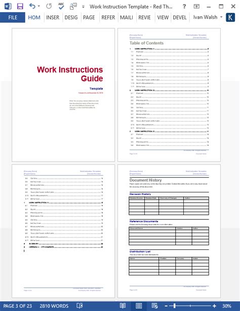 Word Instruction Template