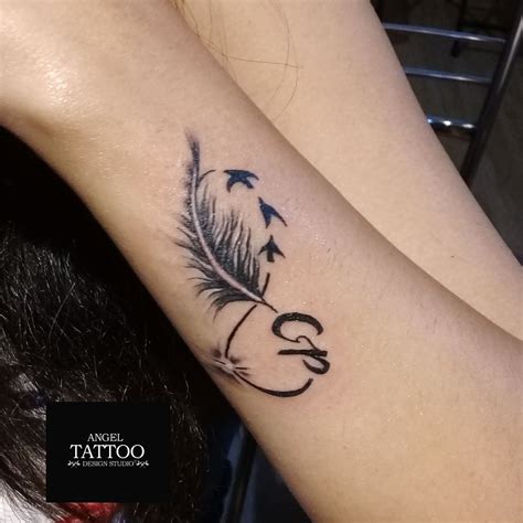 Small Tattoo For Girls Feather Infinity Tattoo With