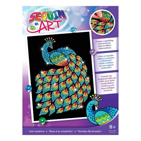 Peacock Sequin Art Kit Hobbycraft