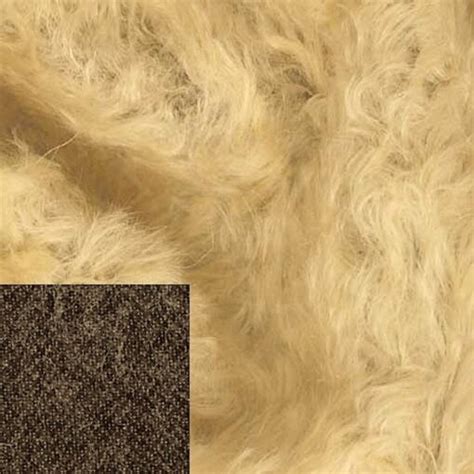 Mohair Fabric 20mm Distressed White Gold On Brown Amazing Craft