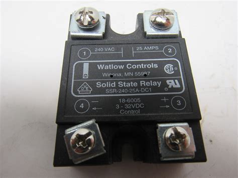 Watlow Controls Ssr 240 25a Dc1 Solid State Relay 240vac 25a 3 32vdc
