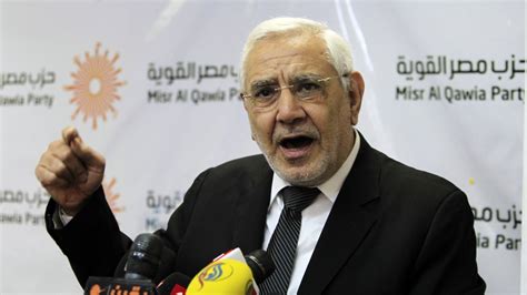 Egypt Detains Ex Presidential Candidate Aboul Fotouh Fraja Maroc