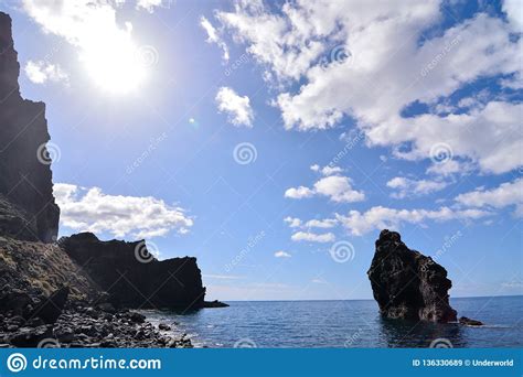 Roque De Bonanza Beach In El Hierro Stock Image Image Of Coast Arch