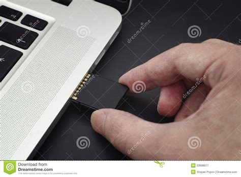 How to view sd cards on a computer your business. Inserting SD Card Into A Laptop Computer Stock Image - Image of data, device: 53698977