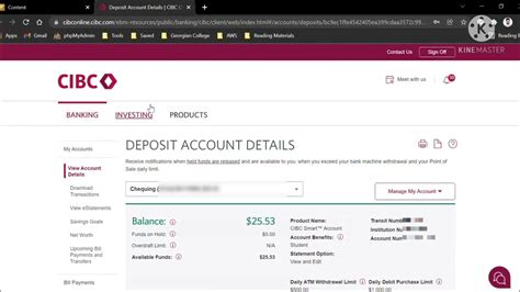 How To Get Void Cheque Or Direct Deposit Form Online Cibc Bank Youtube