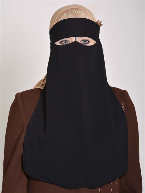 Saudi Style Solid Color One Layer Long Niqab Ni158