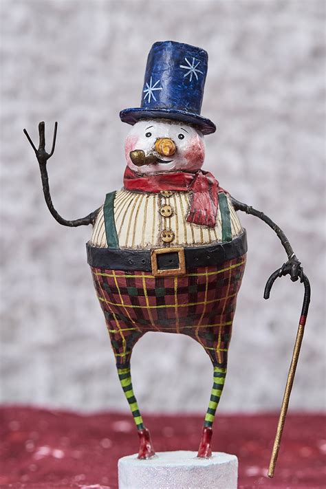 Good Tidings Snowman Lori Mitchell Figurine The Weed Patch