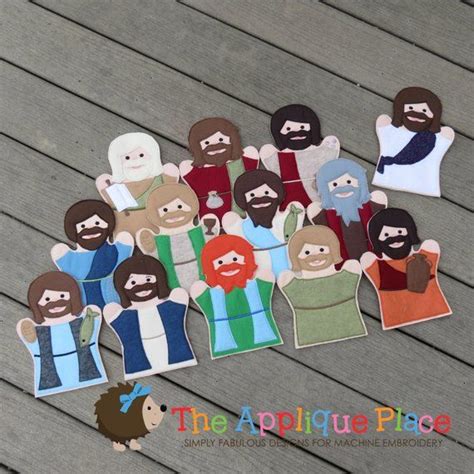 Bible Puppet Embroidery Pattern Set Of Jesus And His 12 Etsy