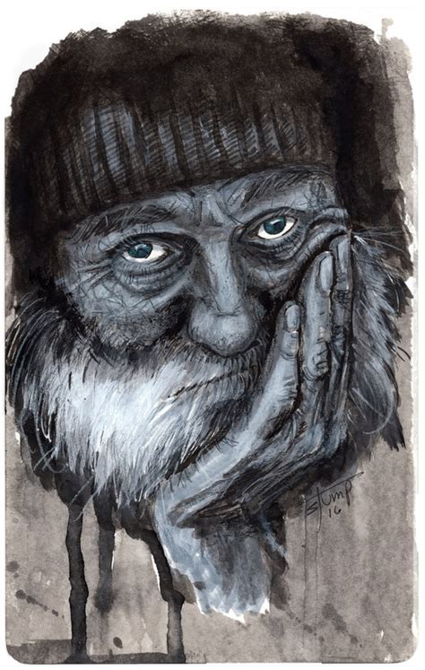 Old Man With Blue Eyes An Art Print By Kendall Stump Inprnt