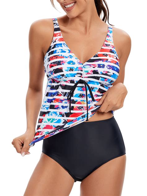 bikinx plus size swimsuit women sexy two piece tankini bathing suits for women tummy control